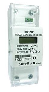MEDIDOR BIFASICO 2F/1F+N.65A 220V DIN WIFI KRM