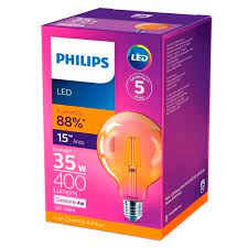 LAMPADA LED VINT.G93 4 WATS 2500K E27 AMBAR PHILIPS