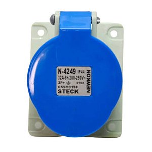 TOMADA INDUSTRIAL EMBUTIR 3P+T 32A 220V N4249 STECK