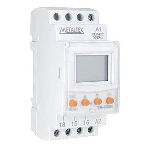 PROGRAMADOR DIGITAL H/M 24/264V TM-CDIN METALTEX