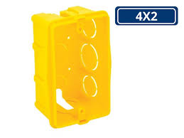 CAIXA PVC 4X2 AMARELA 60801 ROMA