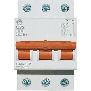DISJUNTOR GE CURVA C 3X32A G33SLC32
