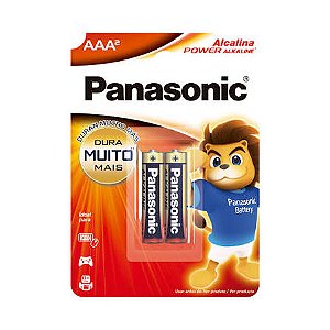 PILHA ALCALINA PANASONIC 1,5V 2 UN LR03-2BT