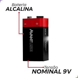 BATERIA ALCALINA 9 VOLTS ALC-9V AVANT