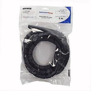 ORGANIZADOR CABO ESPIRAL 3/4 2MTS PRETO - HELLERMANN