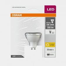 LAMPADA LED 4,6 WATS 2700K GU10 245 LUMES OSRAM