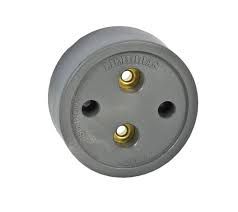 TOMADA 2X20A NYLON C/FIBRA CINZA LUMIBRAS
