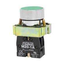 BOTAO PULSADOR 22MM METALTEX P20AFR-G-1A