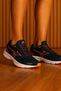 Tênis Mizuno Wave Jet Grafite / Laranja