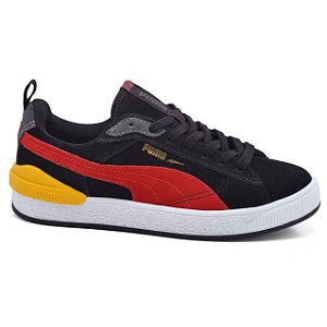 Tênis Puma Suede Block Preto/Vermelho