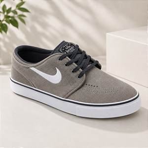 Tênis Nike Sb Stefan Janoski Zoom OG Cinza / Branco