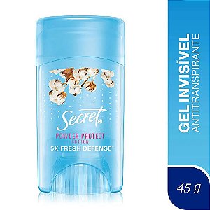 Desodorante em Gel Antitranspirante Secret Proteção de Algodão 45g