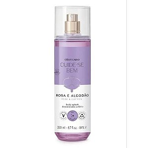 Colônia Splash Rosa e Algodão Cuide-se Bem O Boticário 200ml