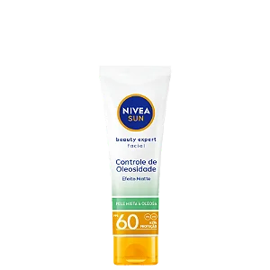 PROTETOR SOLAR FACIAL NIVEA SUN BEAUTY EXPERT FATOR 60 PELE OLEOSA 50G