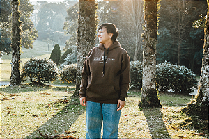 Moletom Canguru Desde 1975 - Marrom