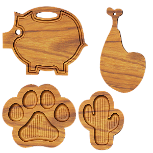 Kit de Gabaritos Guia Para Tupia Tábuas E Petisqueiras 18 Peças