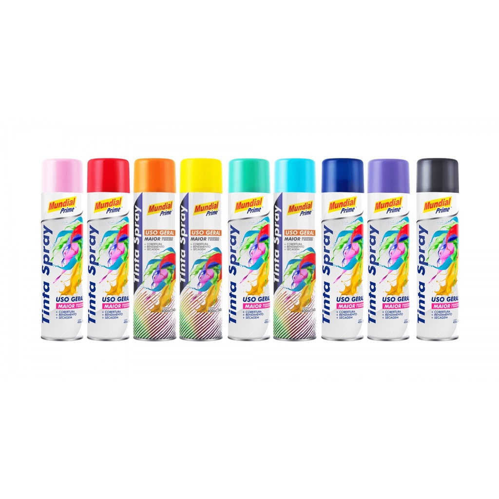 Tinta Spray Uso Geral 400ml Mundial Prime