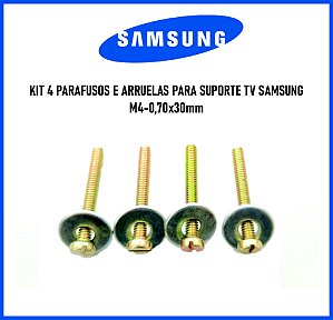 Kit Com 4 Parafusos M4 x30mm Para Suporte Tv Samsung