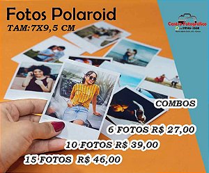 revelação 15 fotos formato polaroid 7x9,5 cm