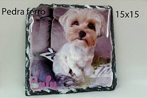 porta retrato em pedra polida 15x15 impressão direto