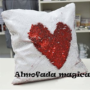 Almofada magica 40x40 lantejoulas