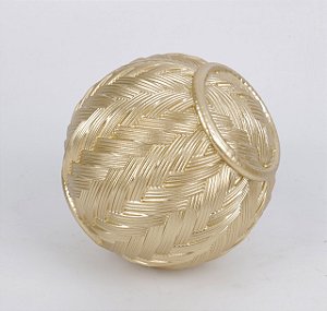 Bola em Resina Detalhe Trama 10x10x10cm
