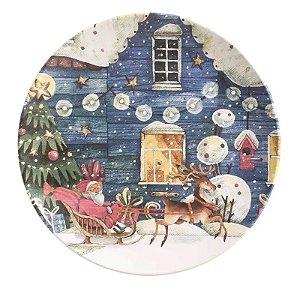 Conjunto  6 Pratos Raso Christmas Spirit