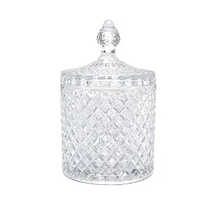 Potiche Decorativo de Cristal com Tampa Litt