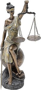 Figura Decorativa Resina Dama da Justiça