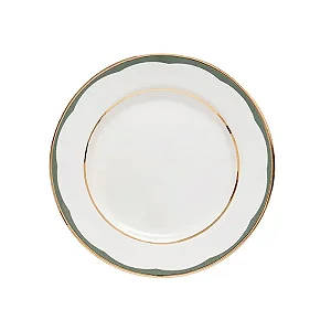 Prato De Sobremesa Aquarelle Filetado Ouro Caixa Com 12un