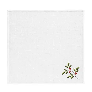 Guardanapo 4 Peças Azevinho Branco 45cm x45cm