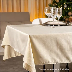 Toalha de Mesa Versatile Leah 1,80m x 2,70m Gold