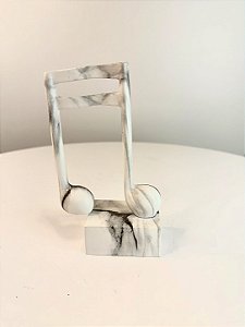 ESCULTURA RESINA NOTA MUSIC PINTURA MARMO