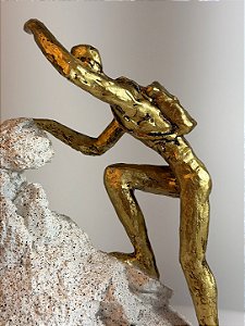 Escultura pó de pedra alpinistas