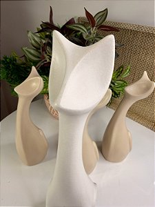 Cj. de gatos de ceramica - 4 pçs