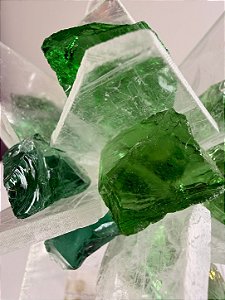 Escultura decoratica - Transparente flor verde