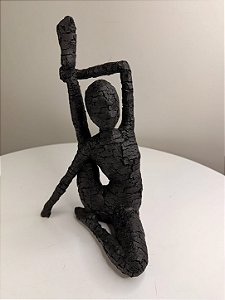 Peça decorativa em resina - Estatueta Bailarina preto