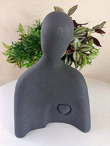 Peça Decorativa de cimento preto