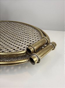 Bandeja De Metal - Treliça - Dourada