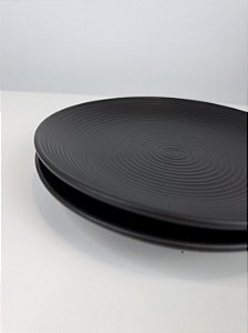 Conjunto 2 Pratos Ceramica - Preto