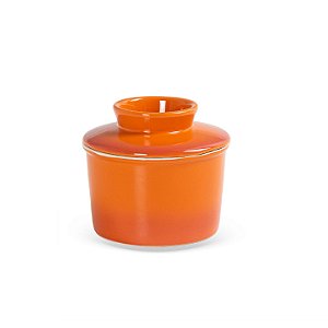 Manteigueira em Cerâmica Laranja