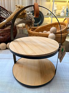 Suporte Para Doces 2 andares de Bambu