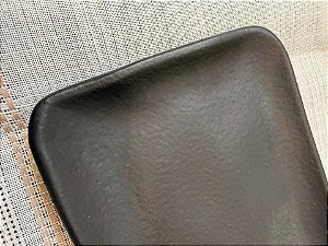 Travessa Retangular M Orgânica Preta Matte