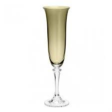 Conjunto 6 Taças de Cristal Para Champagne Kleopatra Verde