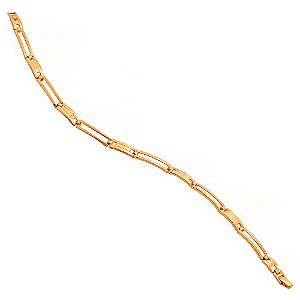 Pulseira Ouro Placas