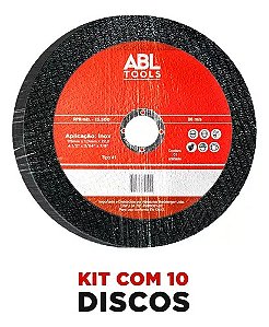 DISCO DE CORTE ABL TOOL-PACOTE COM 10 UNIDADES