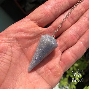 Pêndulo facetado de Quartzo Azul