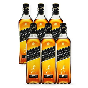 Kit c/6 Johnnie Walker Black Label (1L) - Whisky
