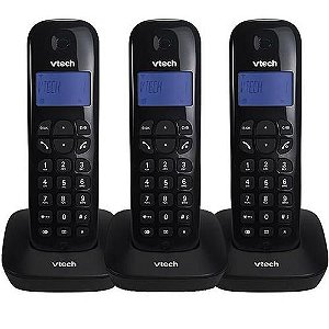 Telefone S/ Fio 3 Bases C/ Bina Vtech Vt685-3