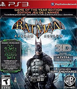 PS3 - Batman Arkham Asylum Game of the Year Edition - Seminovo